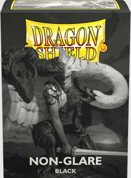 Dragon Shield: Matte Card Sleeves (100): Black V2 NON-Glare 