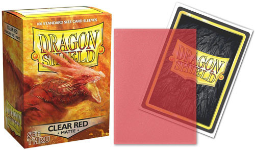 Dragon Shield: Matte Card Sleeves (100): Clear Red 