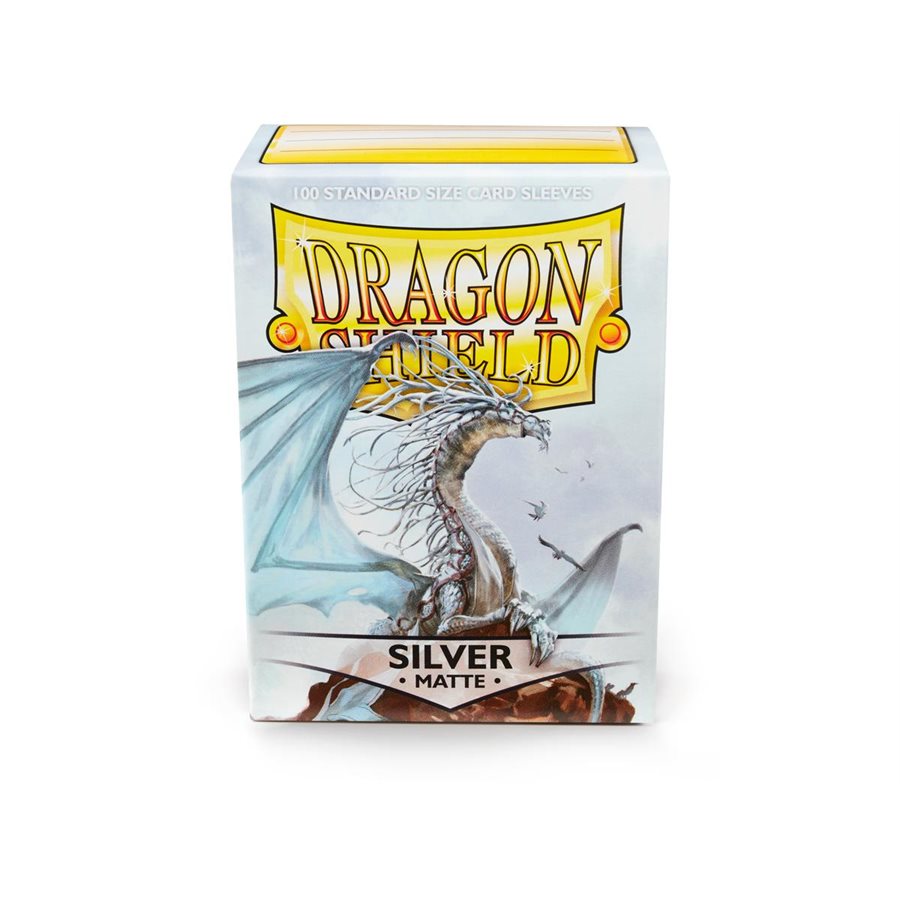 Dragon Shield: Matte Card Sleeves (100): Silver 