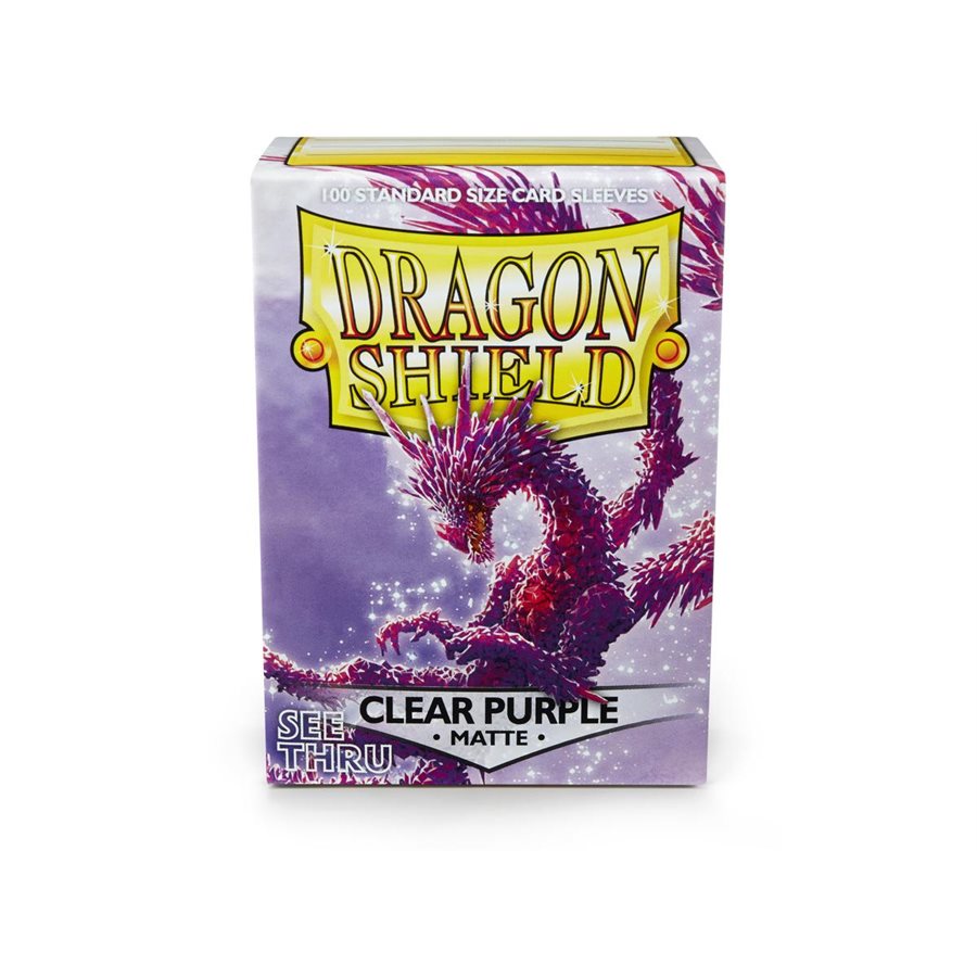 Dragon Shield: Matte Card Sleeves (100): Clear Purple 