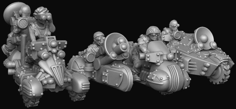 Dropzone Commander: The Resistance: Scout ATVs (DropFleet Commander) 