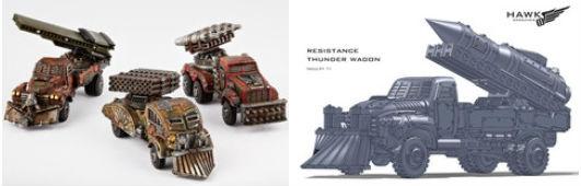 Dropzone Commander: The Resistance: Storm Wagon/Thunder Wagon Variant 