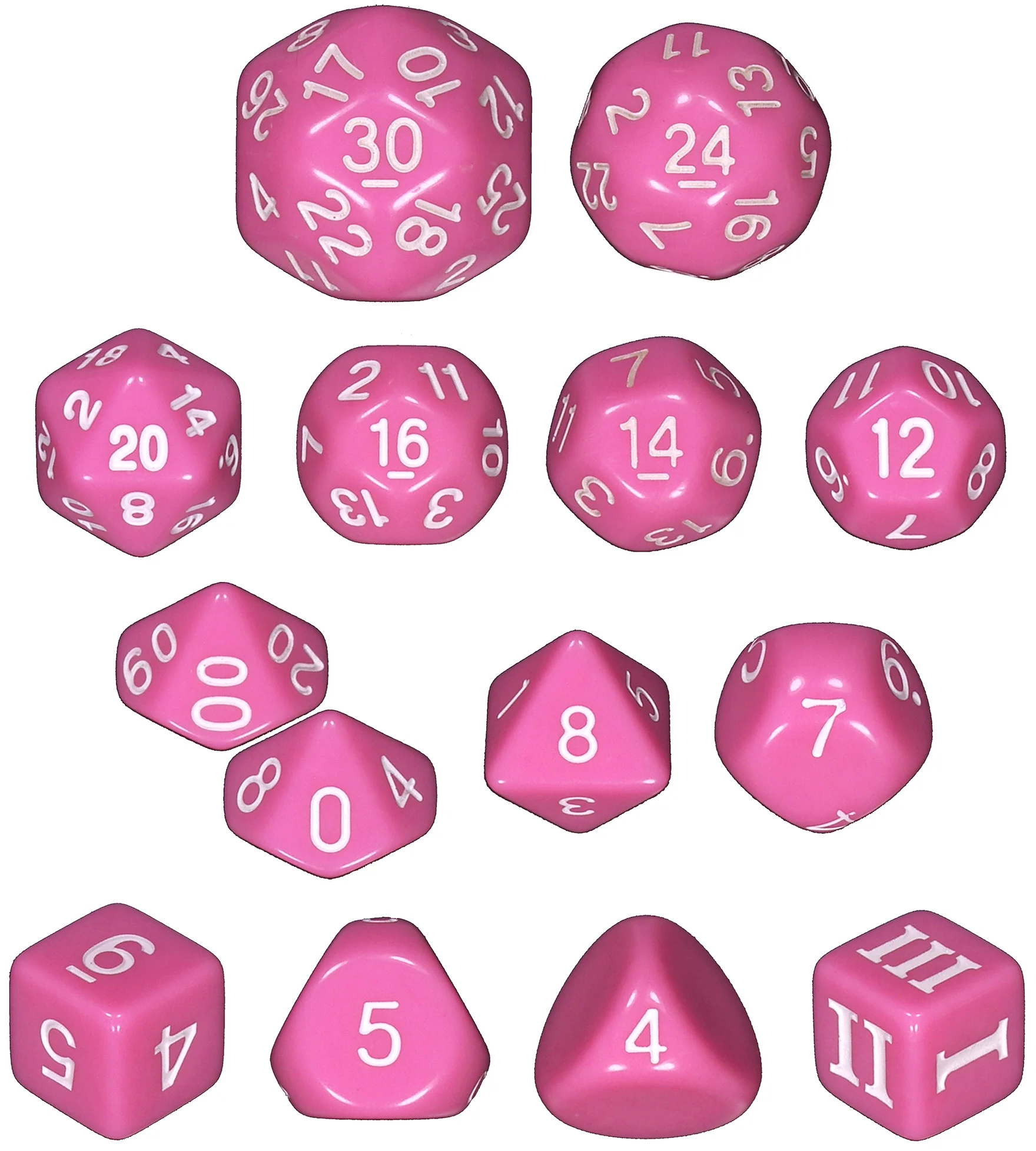 Dungeon Crawl Classics: Dice Set: Opaque Pink 