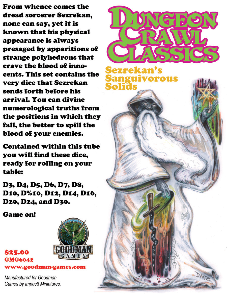 Dungeon Crawl Classics: Dice Set- Sezrekans Sanguivorous Solids 