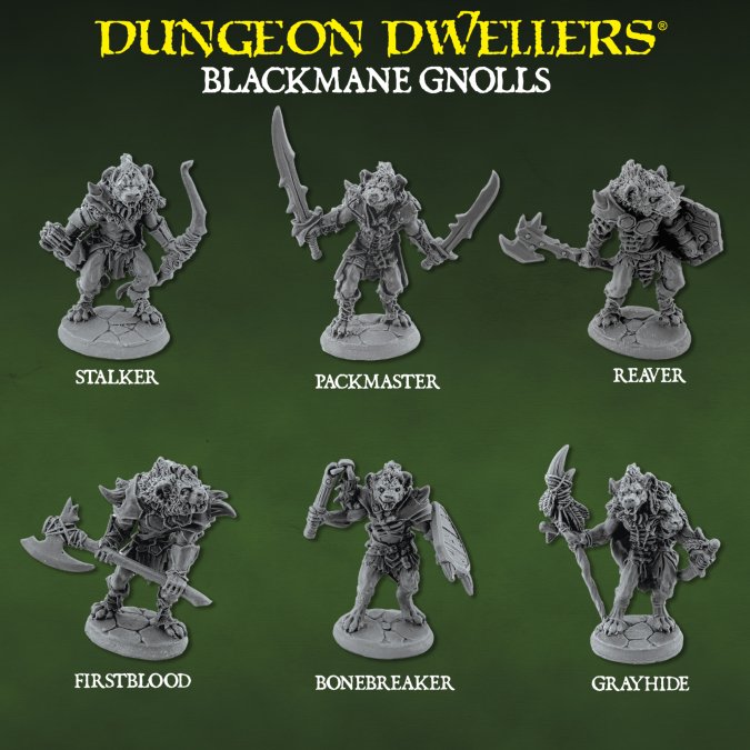Dungeon Dwellers: Blackmane Gnolls Deluxe Boxed Set 
