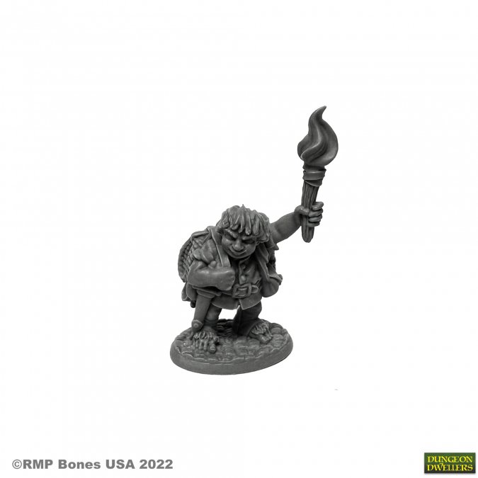 Dungeon Dwellers: Gus Greenweevil, Halfling Henchman 