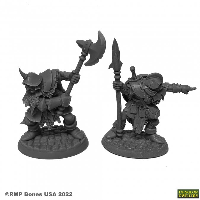 Dungeon Dwellers: ORC WARRIORS (OF THE RAGGED WOUND LEADERS) (2) 