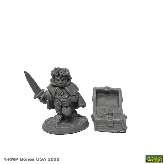 Dungeon Dwellers: Stitch Thimbletoe, Halfling Thief 