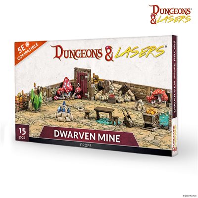 Dungeons & Lasers: Half-Height Walls: Dwarven Mine Props 