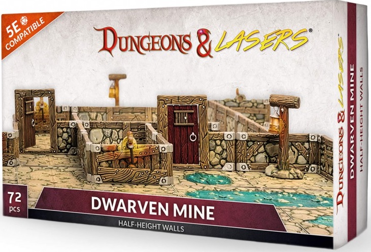 Dungeons & Lasers: Dwarven Mine: Half-Height Walls 