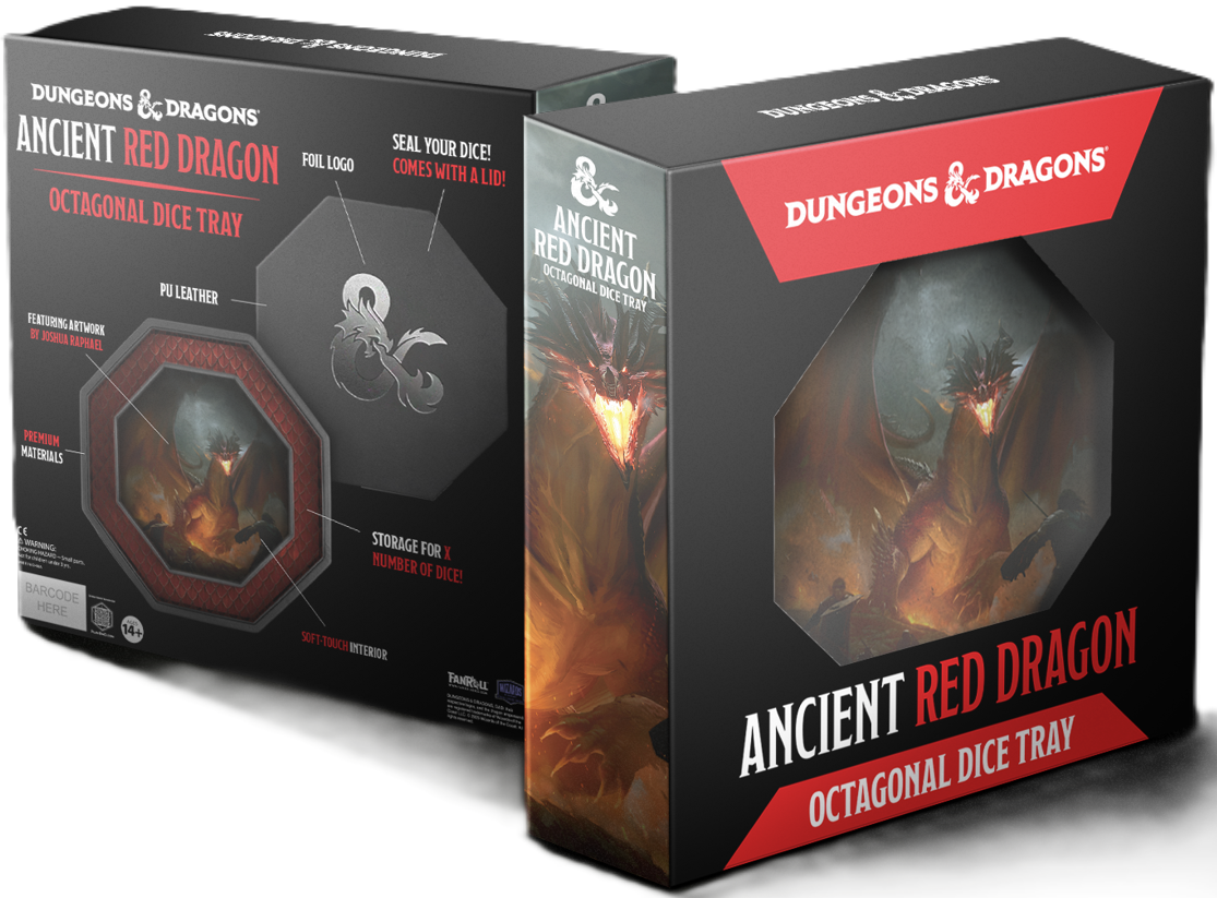 Dungeons & Dragons Ancient Red Dragon Octagonal Dice Tray 