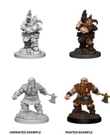 Dungeons & Dragons Nolzur’s Marvelous Miniatures: Dwarf Barbarian (Male) 