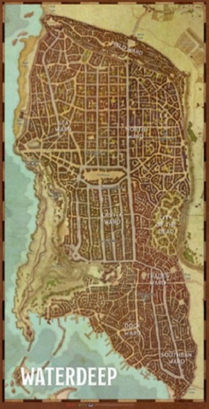 Dungeons & Dragons (5th Ed.): Waterdeep City Map 