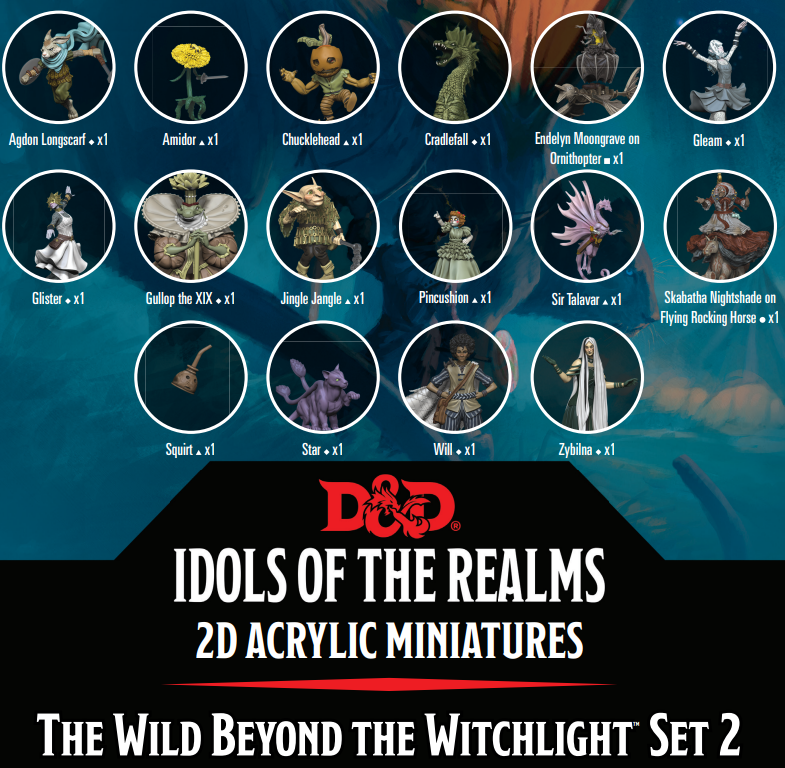Dungeons & Dragons Idols of the Realms: 2D Minis: Beyond Witchlight Set 2 