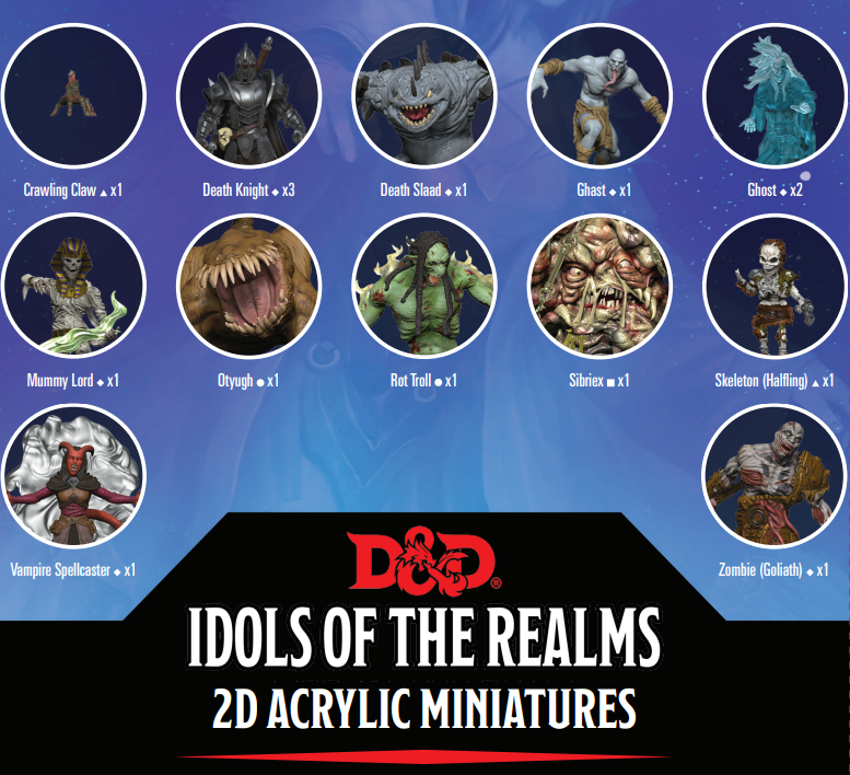 Dungeons & Dragons Idols of the Realms: 2D Minis: Boneyard Set 1 
