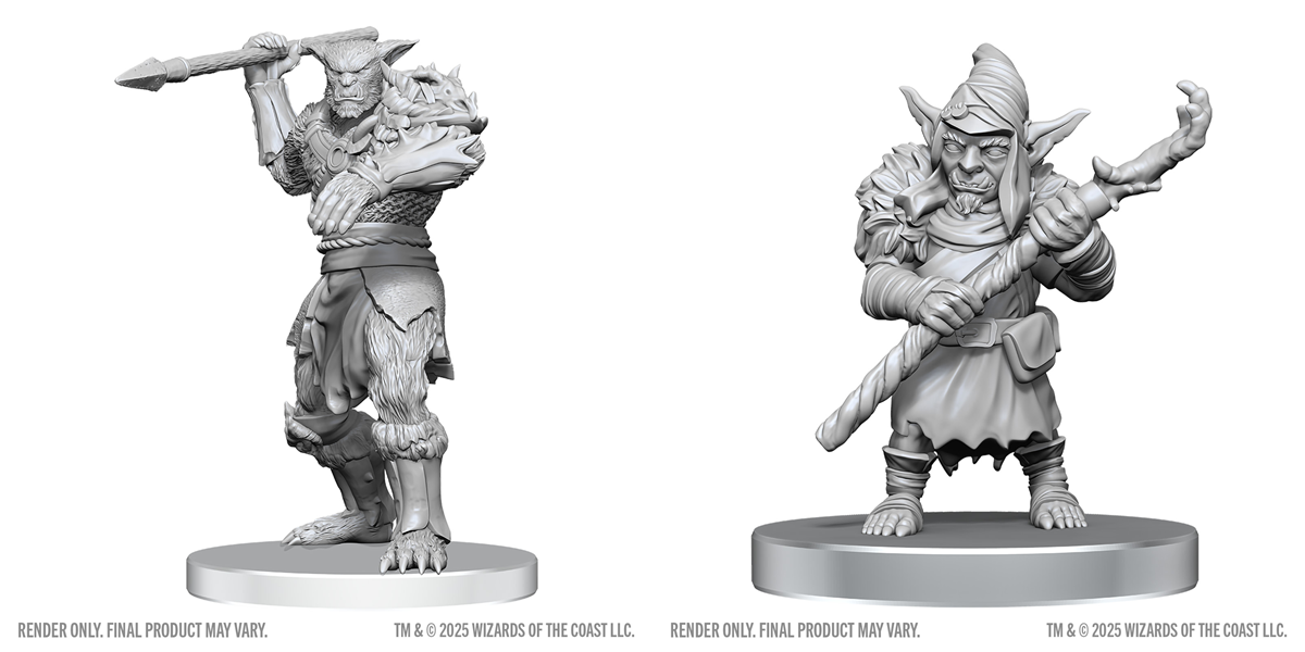 Dungeons & Dragons Nolzur’s Marvelous Miniatures: BUGBEAR STALKER & GOBLIN HEXER 