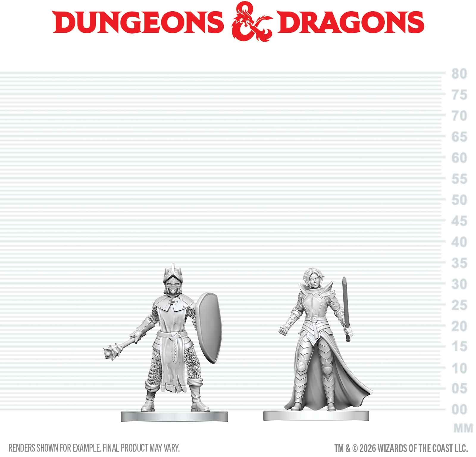 Dungeons & Dragons Nolzur’s Marvelous Miniatures: Black Gauntlet & Zhentarim Paladin of Bane 