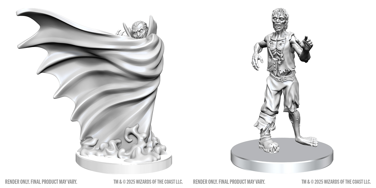 Dungeons & Dragons Nolzur’s Marvelous Miniatures: CLASSIC VAMPIRE & CLASSIC ZOMBIE 