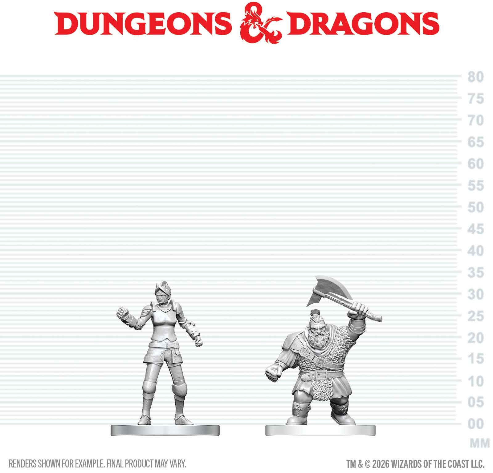Dungeons & Dragons Nolzur’s Marvelous Miniatures: Cultist of Bane & Dwarf Zhentilar Soldier 