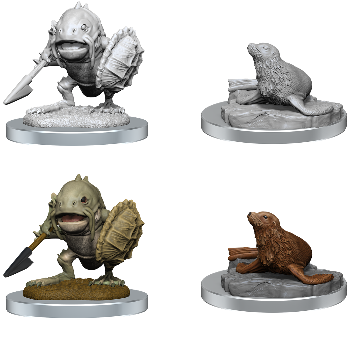Dungeons & Dragons Nolzur’s Marvelous Miniatures: Locathah and Seal 