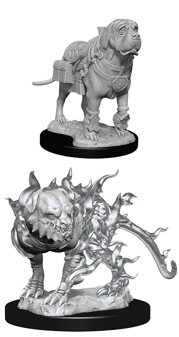 Dungeons & Dragons Nolzur’s Marvelous Miniatures: MASTIFF AND SHADOW MASTIFF 
