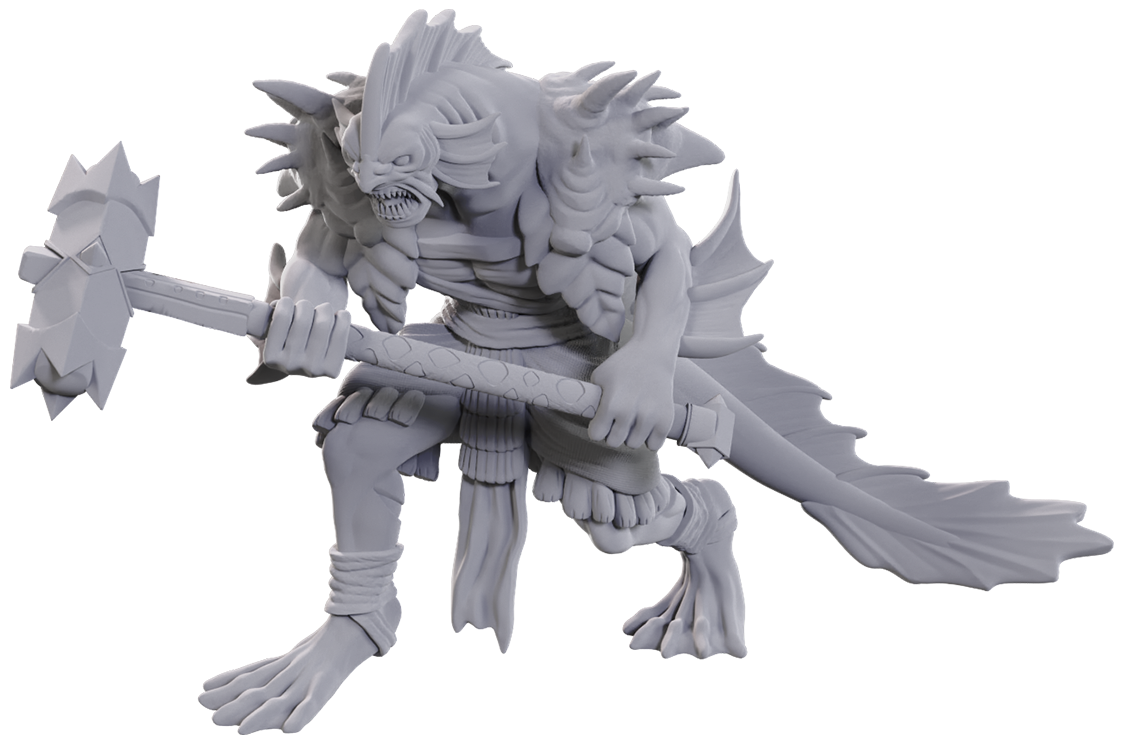 Dungeons & Dragons Nolzur’s Marvelous Miniatures: SAHUAGIN CORAL SMASHER 