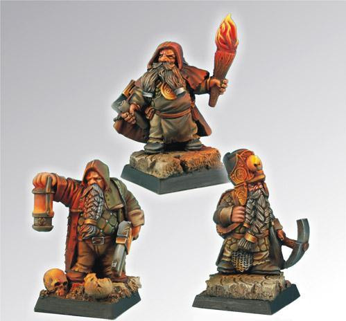 Scibor Monstrous Miniatures: Dwarf Miners set (3) 