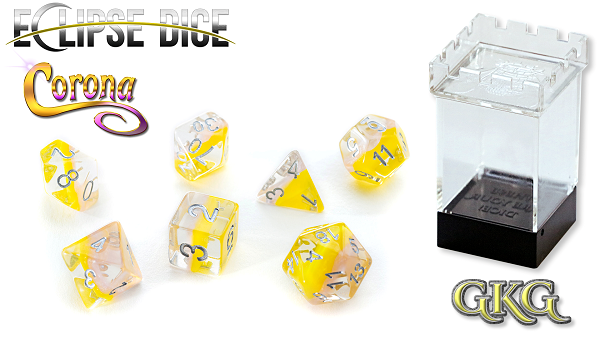 Eclipse Dice: 7 Piece Set - CORONA 