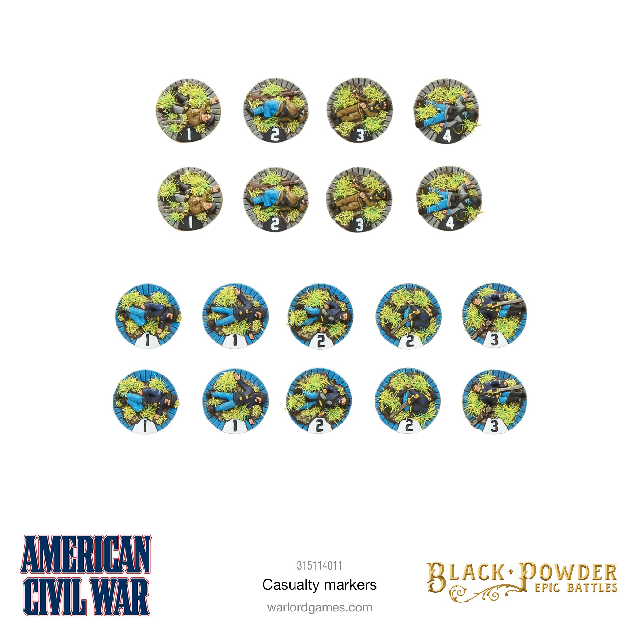 Epic Battles: American Civil War: Casualty Markers (Metal) 