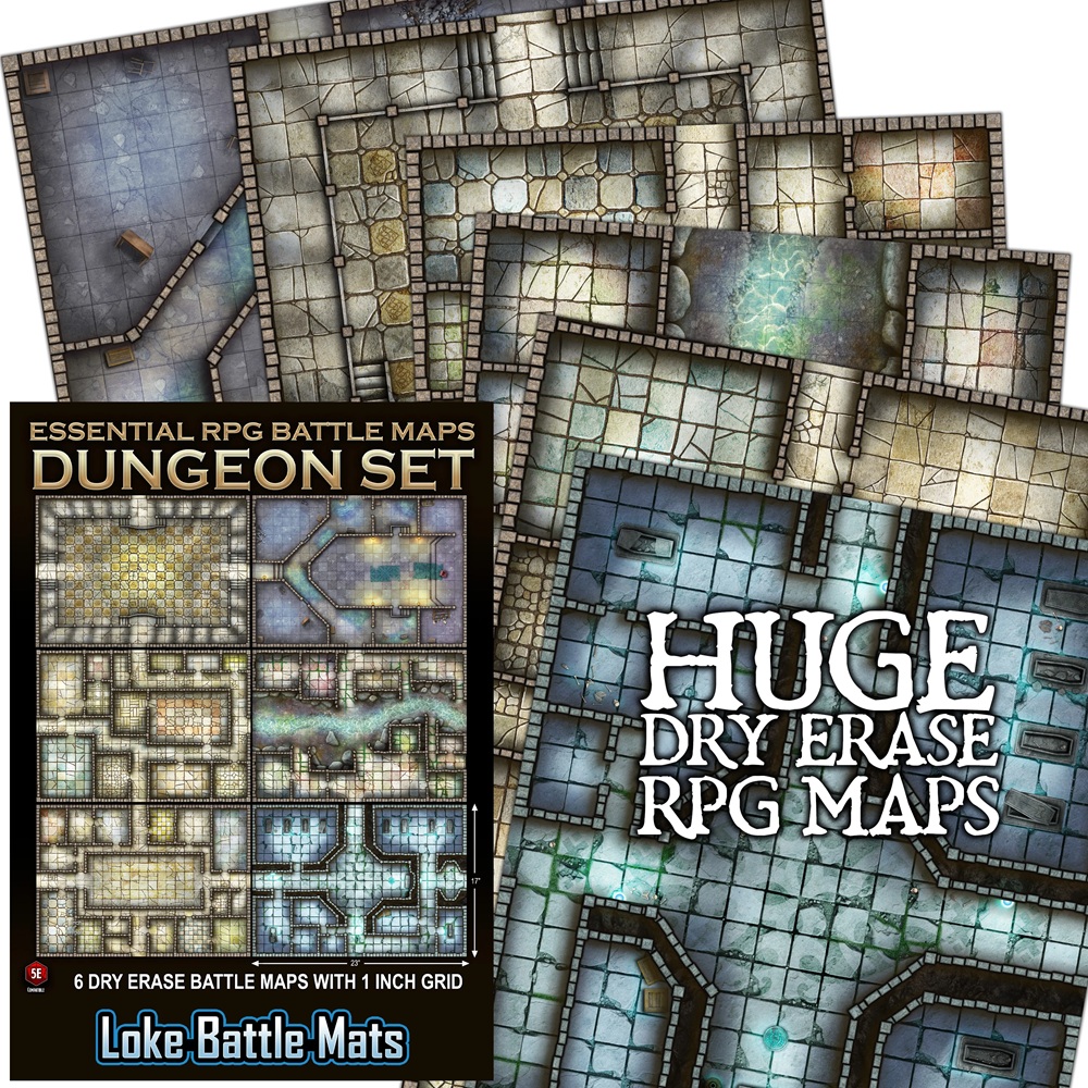 Essential RPG Battle Mats Dungeon Set 