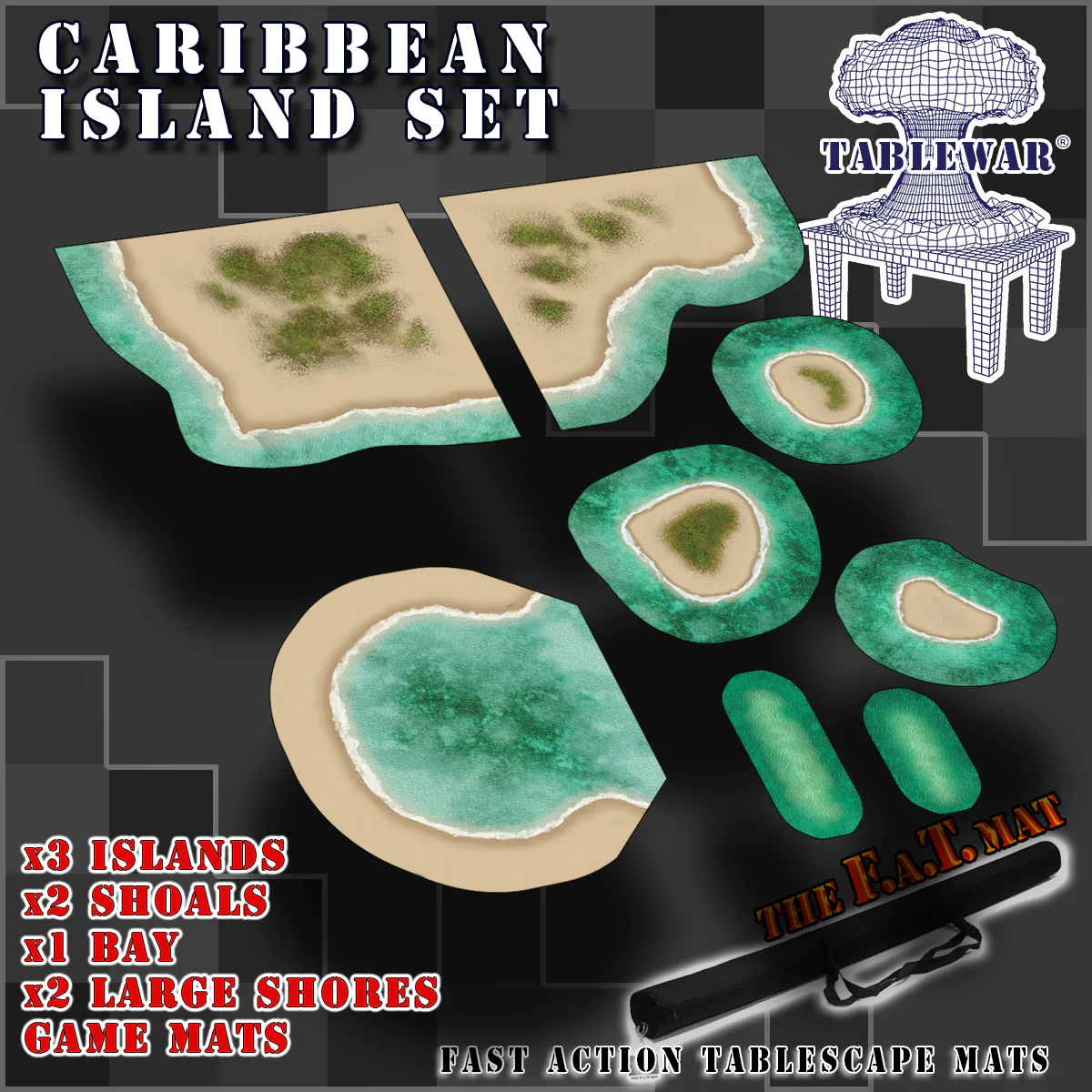 F.A.T. Mats: CARIBBEAN ISLAND SET 