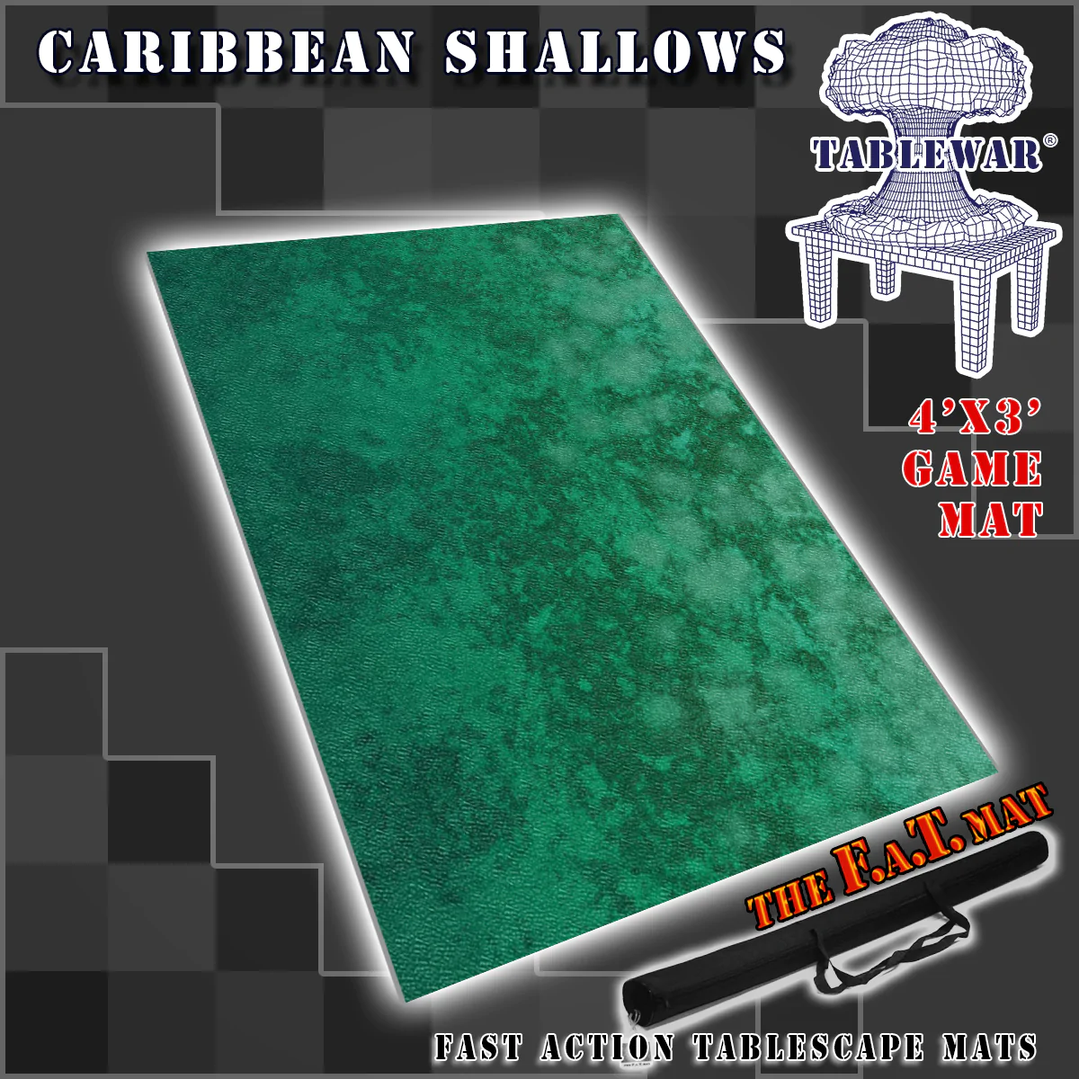 F.A.T. Mats: CARIBBEAN SHALLOWS (LIGHTER OCEAN)4X3 