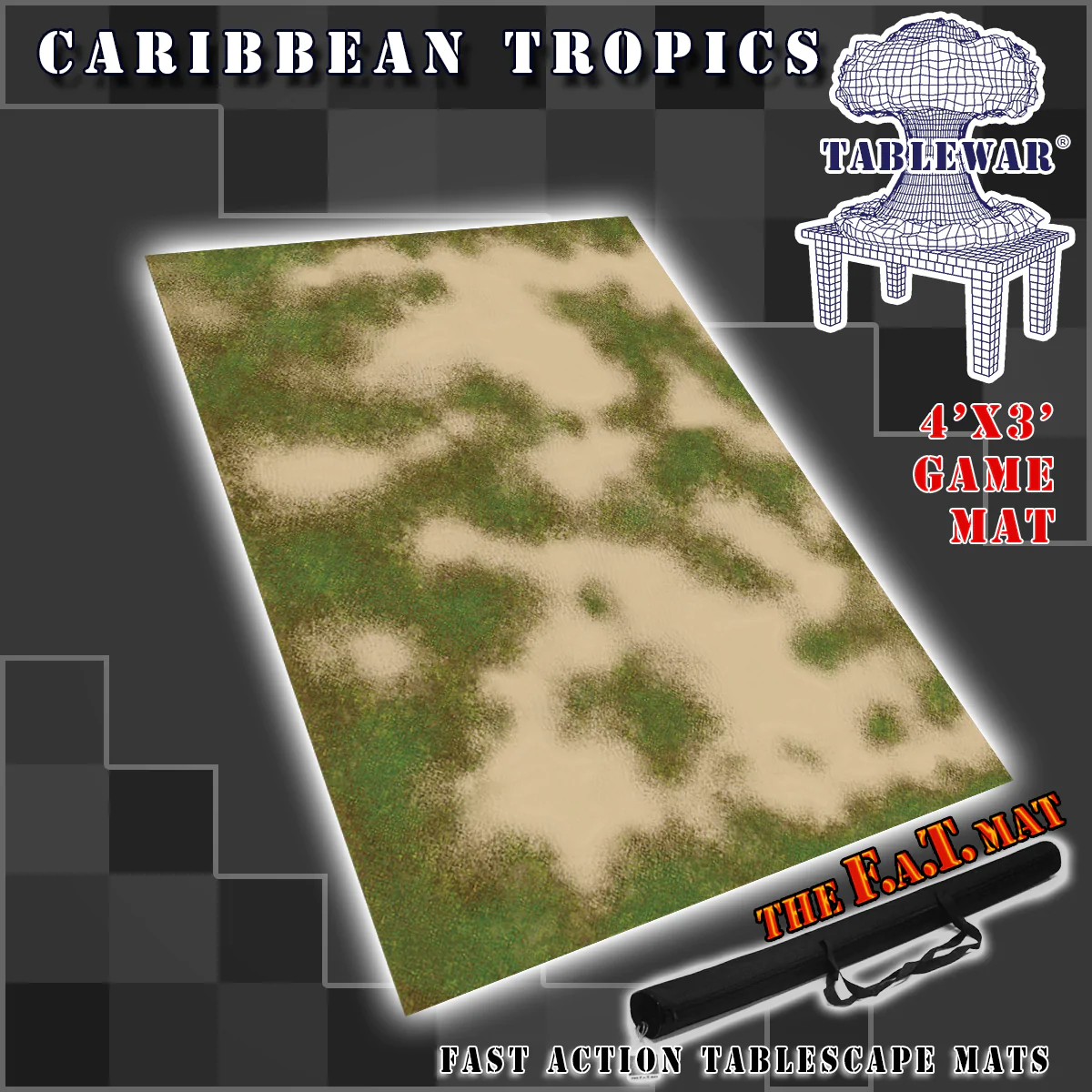 F.A.T. Mats: CARIBBEAN TROPICS (LAND MASS) 4X3 