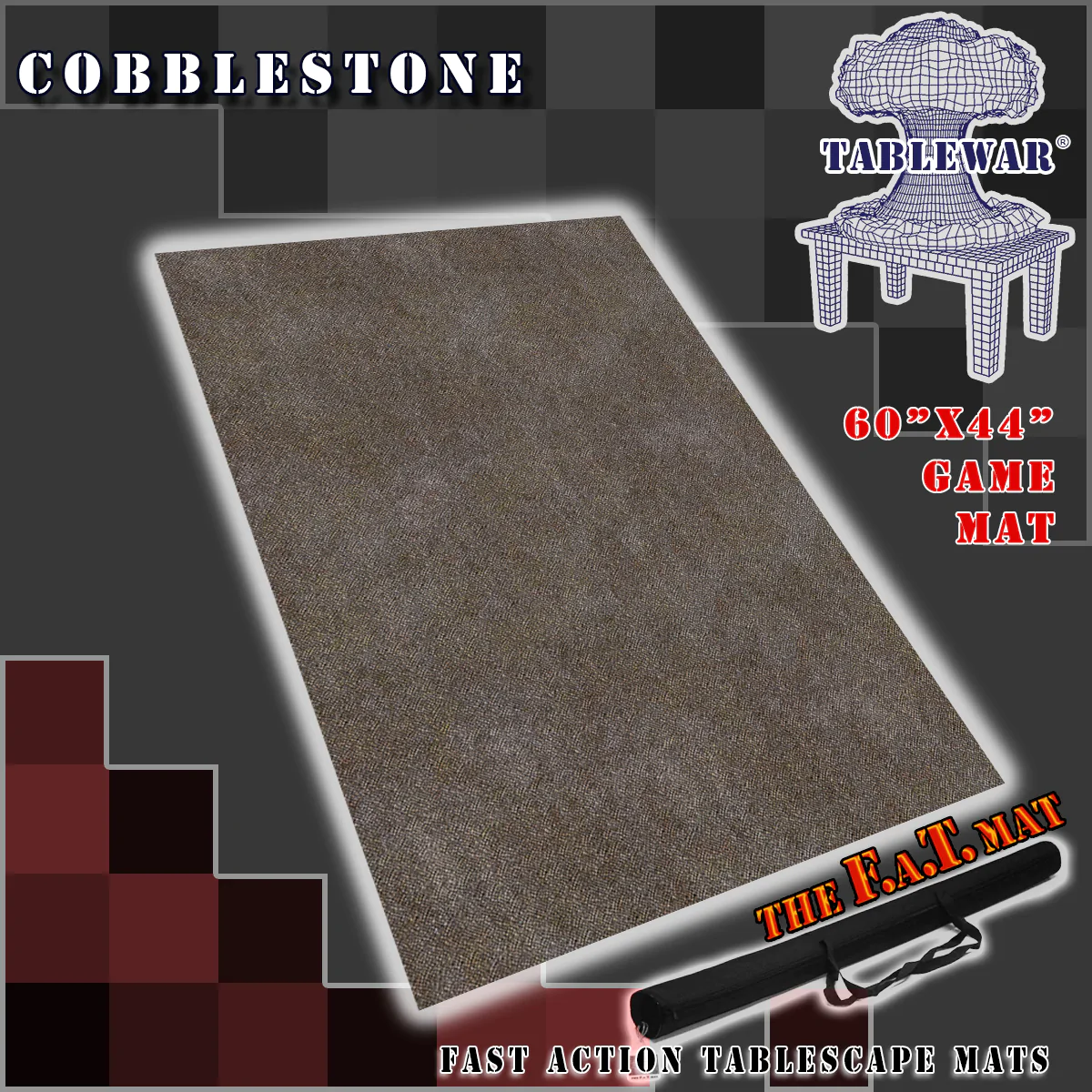 F.A.T. Mats: COBBLESTONE 60"X44" 