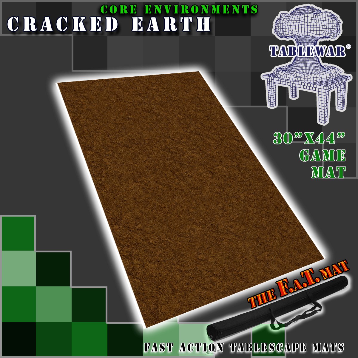 F.A.T. Mats: Core Environment: Cracked Earth (30" X 44") 