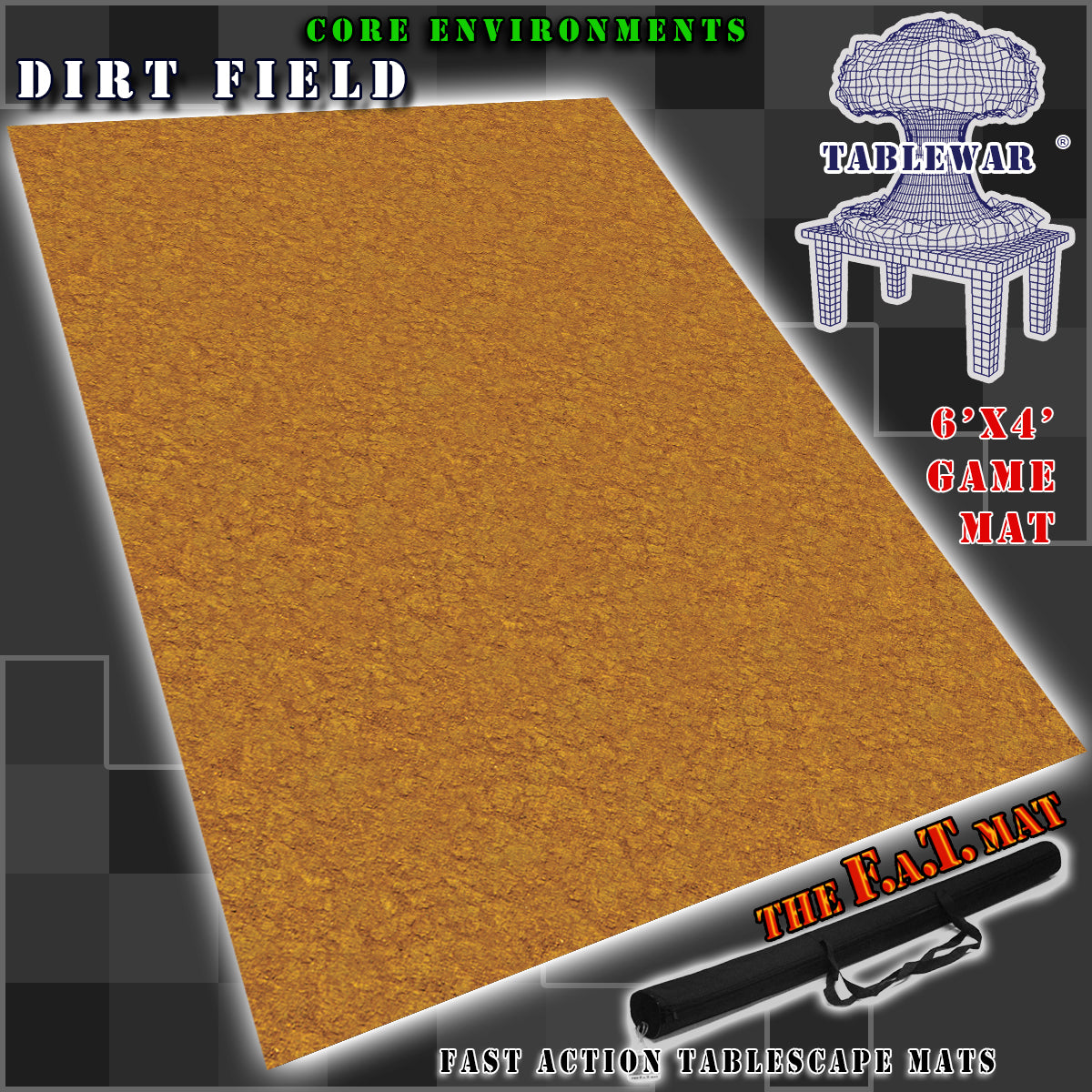 F.A.T. Mats: Core Environment Dirt Field 6X4  