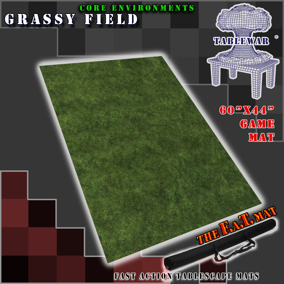 F.A.T. Mats: Core Environment Grassy Field 60"X44"  