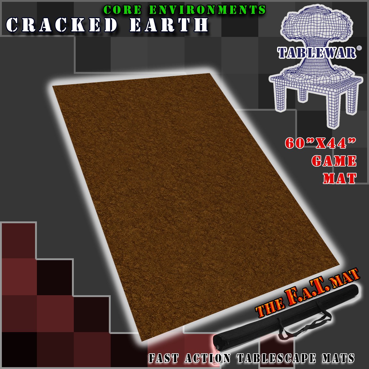 F.A.T. Mats: Core Environments: Cracked Earth (60" X 44") 