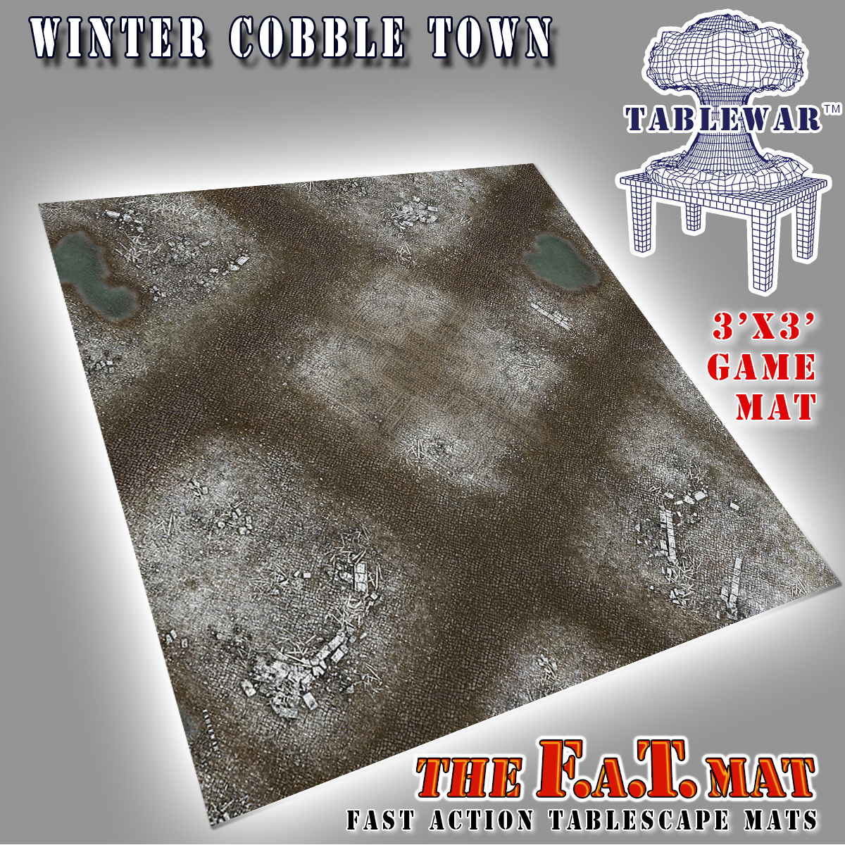 F.A.T. Mats: Winter Cobble Town 3×3 