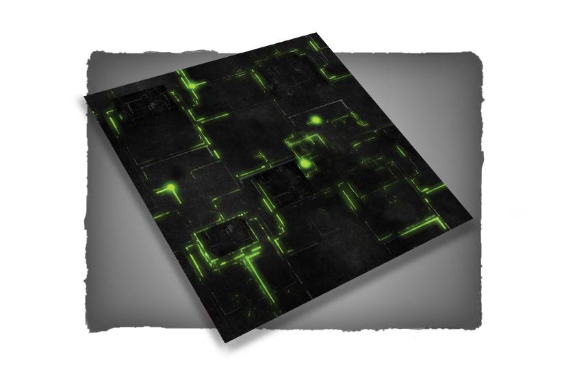 FLG Mats: Robot City 1: Green (3x3) 