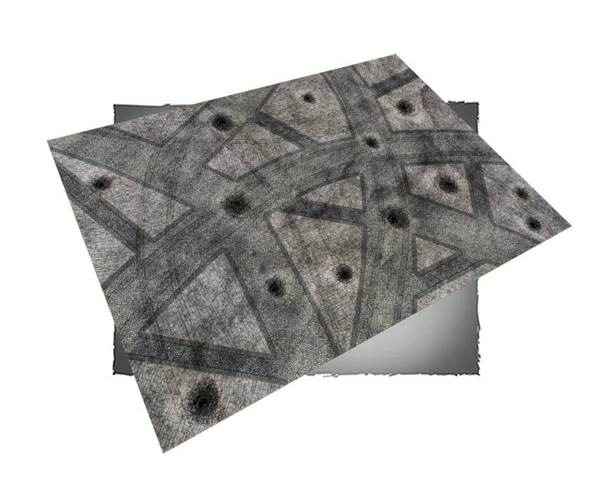FLG Mats: War-torn Cobblestone City 1 (6x4) 