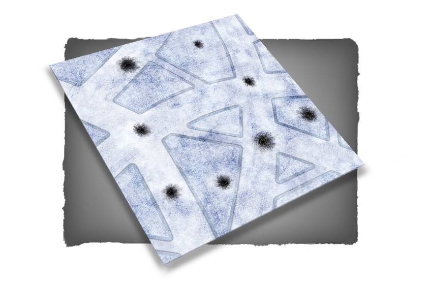 FLG Mats: War-torn Snow Covered Cobblestone City 1 (4x4) 