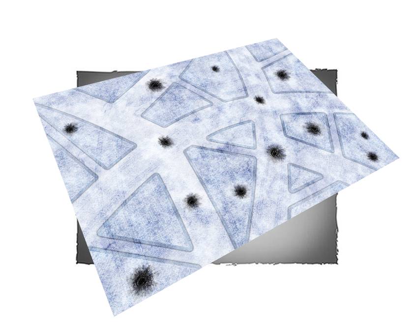FLG Mats: War-torn Snow Covered Cobblestone City 1 (6x4) 