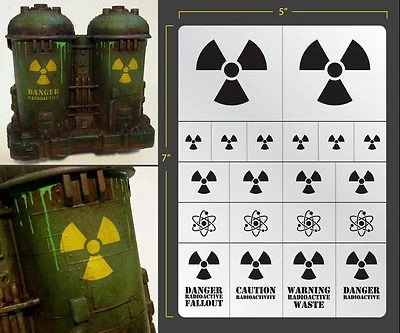 Fallout Hobbies Airbrush Stencil: Radioactive 