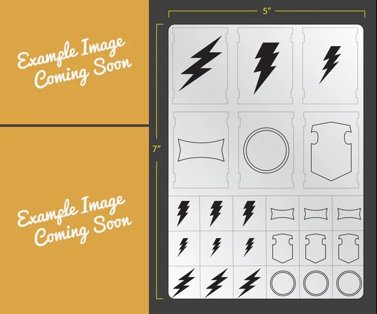 Fallout Hobbies Airbrush Stencil: Vehicle Lighning Bolts 