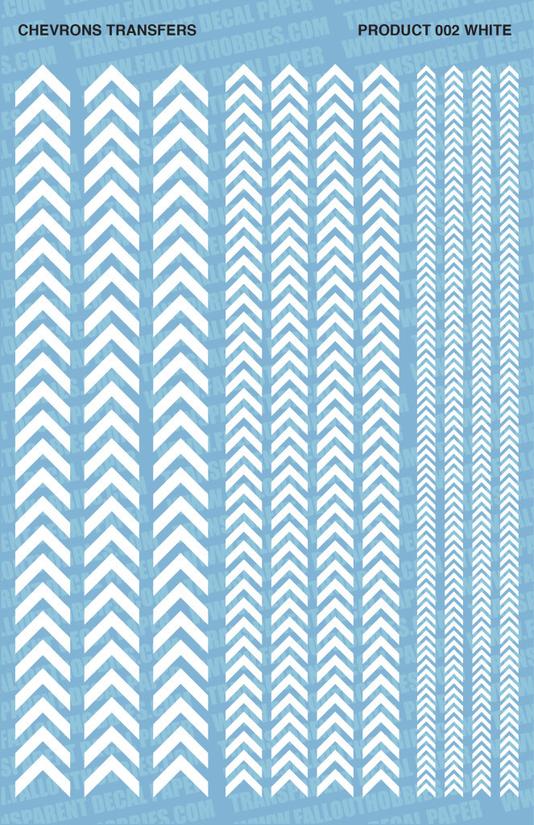 Fallout Hobbies Decals: Chevrons (White) 