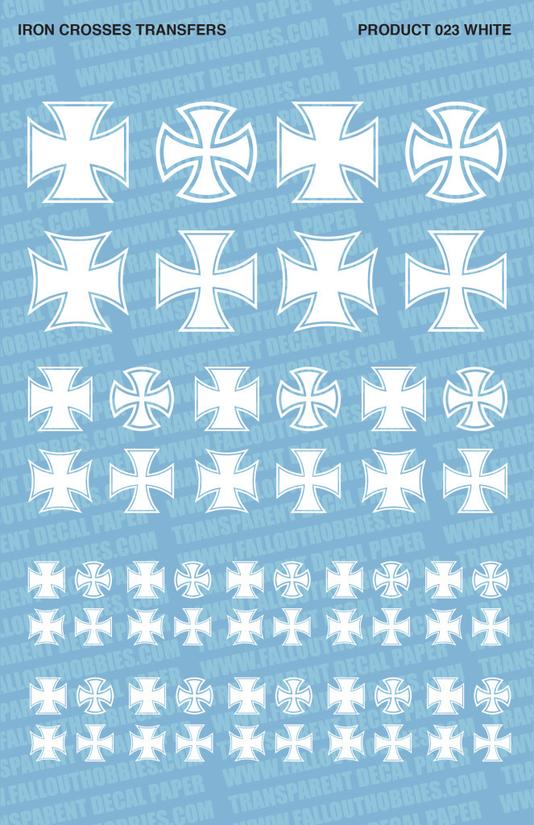 Fallout Hobbies Decals: Iron Crosses (White) 