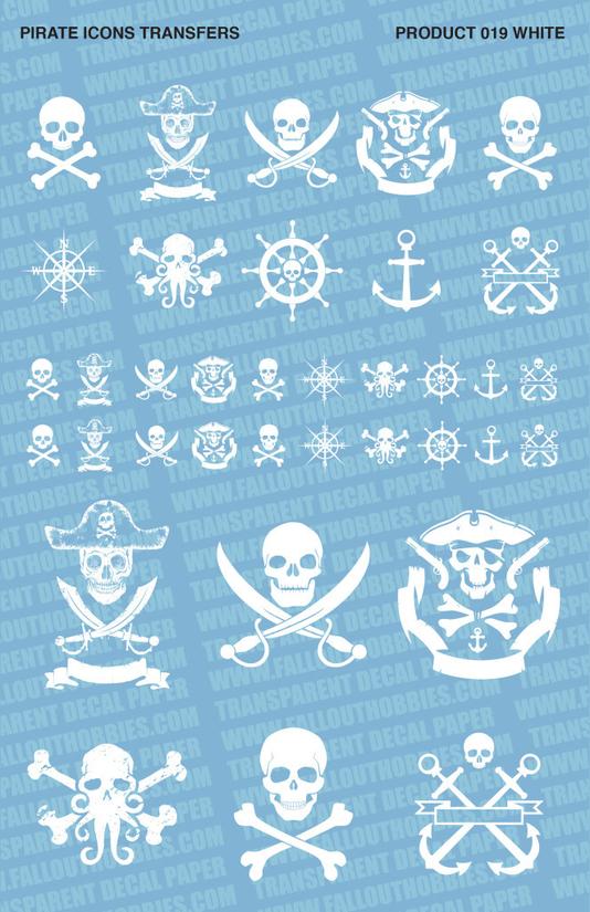 Fallout Hobbies Decals: Pirates (White) 
