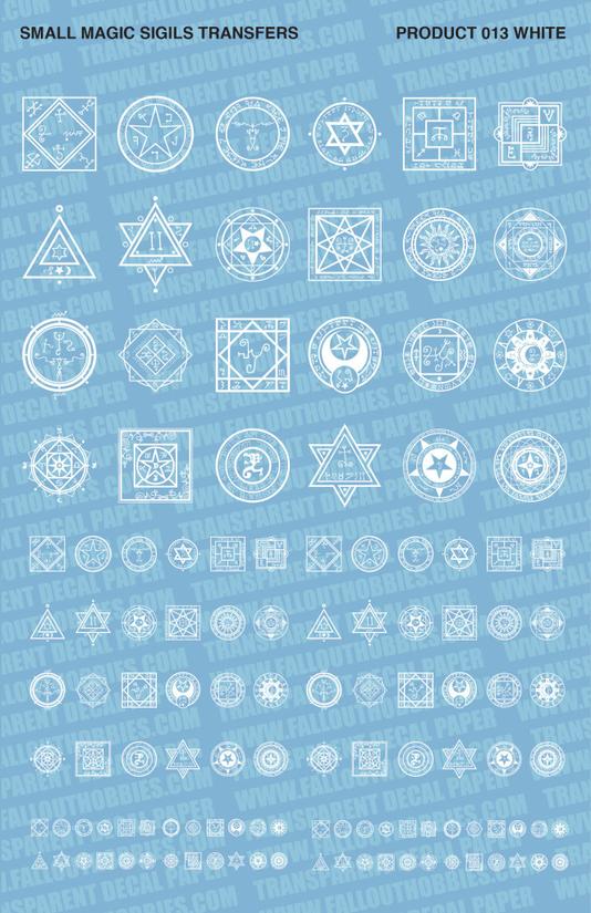 Fallout Hobbies Decals: Small Magic Sigils (White) 