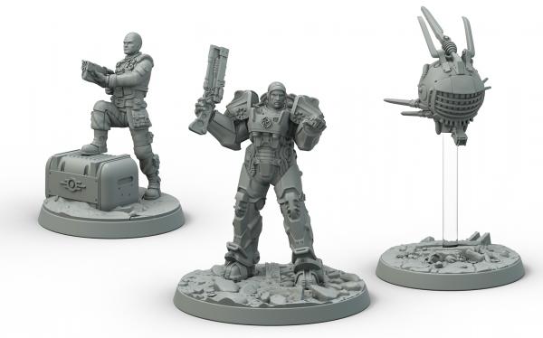 Fallout: Wasteland Warfare: Brotherhood of Steel: Knight Captain Cade, Paladin Danse 